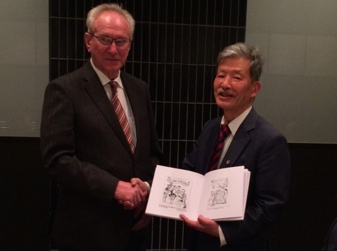 with the late Mayor of Leinefelde-Worbis, Mr. Gerd Reinhardtin 2017, Tokyo